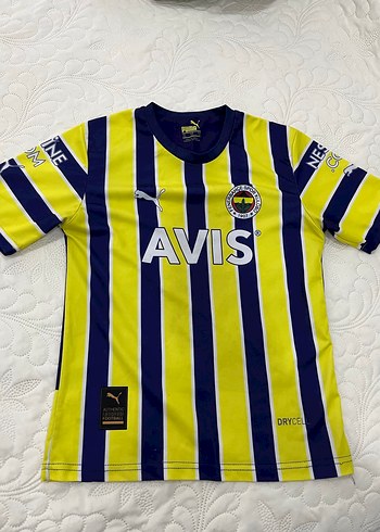 Erkek Sarı Lacivert Çizgili Kısa Kollu Forma 11-12 yaş