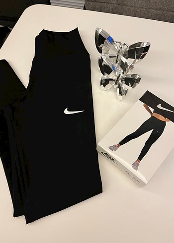 Nike Siyah Yuksek Bel Spor Tayt M Beden