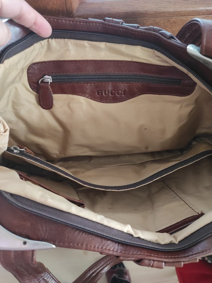 Kahverengi Deri Kadın Çanta Tokalı - Görsel 4