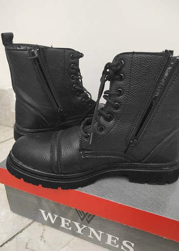 Siyah Tokalı Erkek Goth Bot - Görsel 3