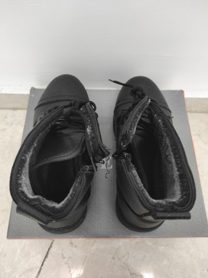 Siyah Tokalı Erkek Goth Bot - Görsel 4