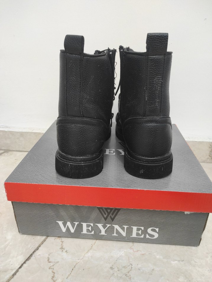 Siyah Tokalı Erkek Goth Bot - Görsel 2