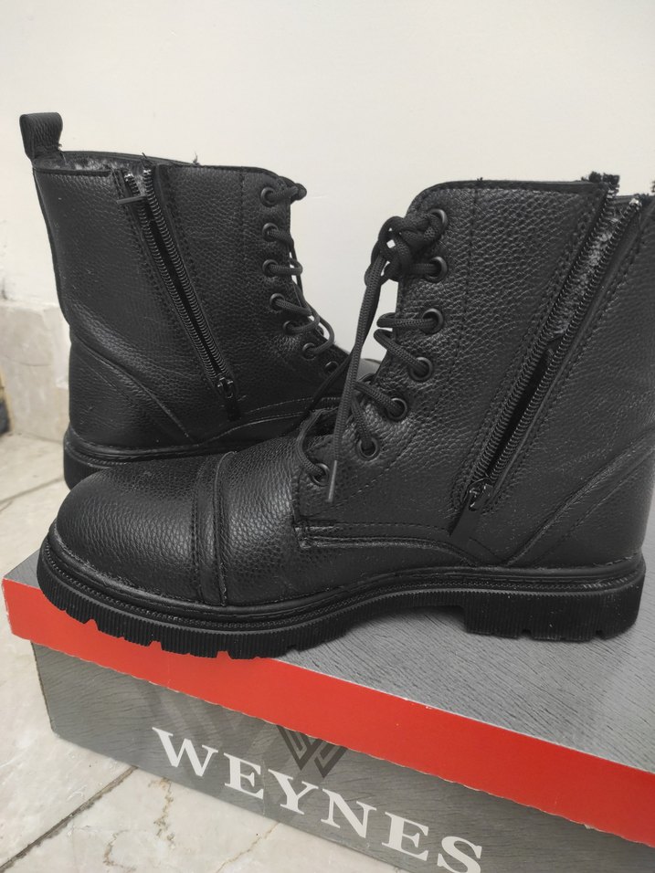 Siyah Tokalı Erkek Goth Bot - Görsel 3