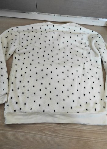 Kız Uzun Kollu Peluş Detaylı  pijama Takımı - Görsel 4