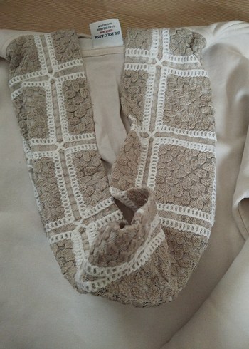 Bohem Nakışlı Bej kız çocuk kapşonlu sweatshirt - Görsel 7