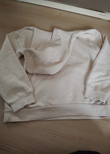 Beyaz Pamuklu Kız Çocuk Uzun Kollu  kapşonluTişört - Görsel 6