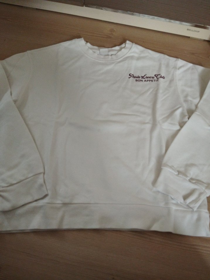 Beyaz Pamuklu kız çocuk sweatshirt - Görsel 2