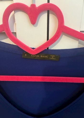 Lacivert V Yaka Uzun Kollu Tişört - Görsel 2