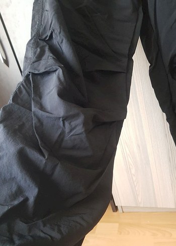 Kadın Siyah paraşüt kumaş Pantolon
