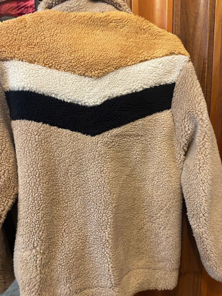 Bershka Kürklü, Renk Bloklu Kadın Mont - Görsel 5