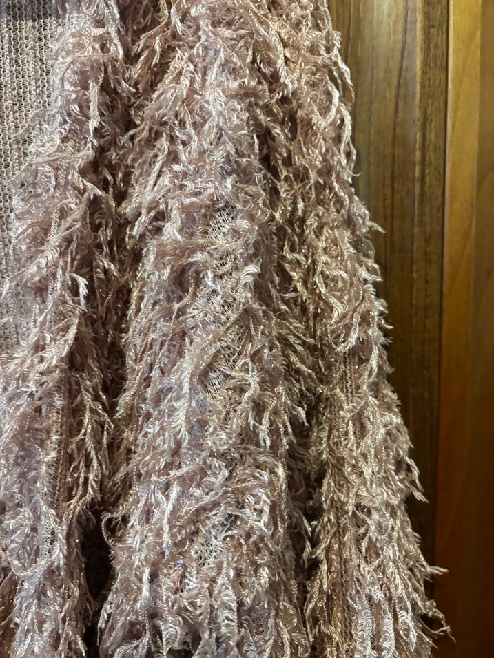 Kürk Detaylı simli Mini Hırka - Görsel 2