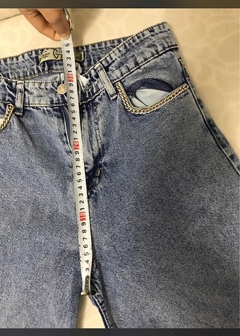 Gri Mavi Kadın Denim Midi Pantolon - Görsel 9
