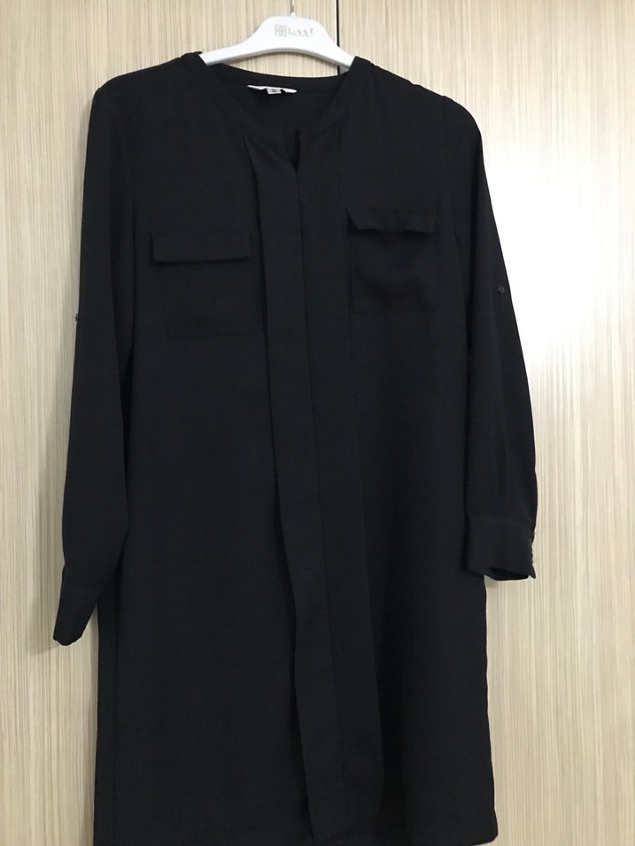 Siyah Uzun Kollu Kadın Tunik - Görsel 2