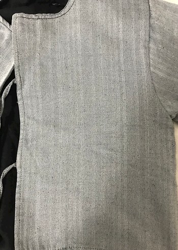 Gri Kısa Bol Kesim Kadın Ceket - Görsel 5