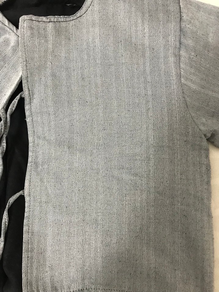 Gri Kısa Bol Kesim Kadın Ceket - Görsel 5