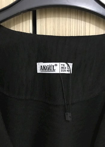 Siyah Kolsuz Midi Keten Yelek - Görsel 3