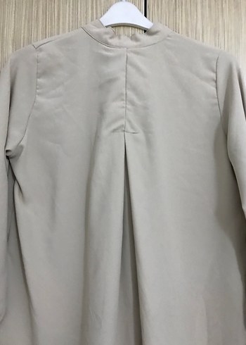 Bej Düğmeli Uzun Kollu Gömlek - Görsel 7