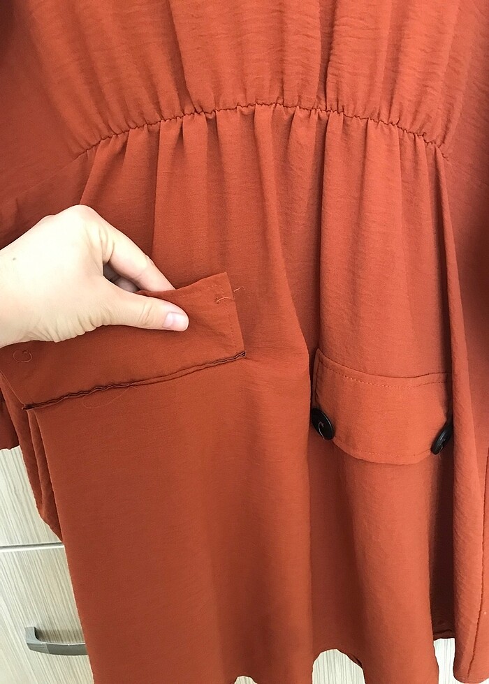 Kiremit rengi tunik takım - Görsel 3