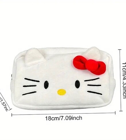 Beden siyah Renk Hello Kitty Kalemlik Makyaj Çantası