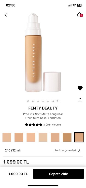 Fenty beauty fondöten