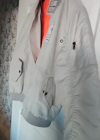 m Beden gri Renk Gri Kadın Bomber Ceket, Rahat Kesim erkek mont