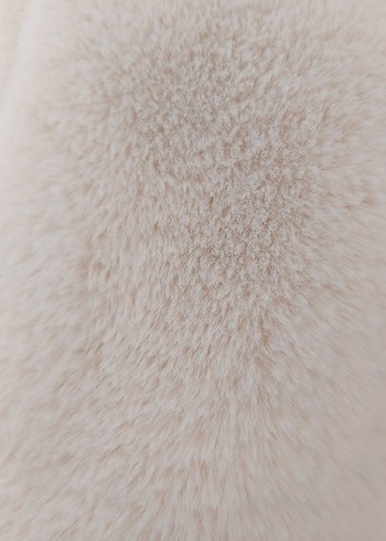 LCW Modest Ekru Kapüşonlu Düz Uzun Kollu Kürklü Kadın Kaban - Görsel 14