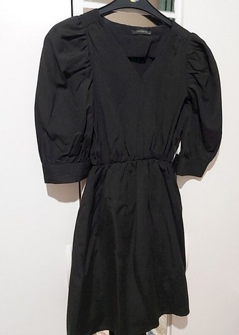 Siyah Kemerli Mini Elbise - Görsel 7