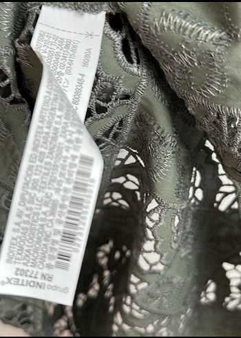 Zara haki  fistolu bluz etiketli - Görsel 6