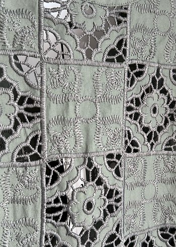 Zara haki  fistolu bluz etiketli - Görsel 5