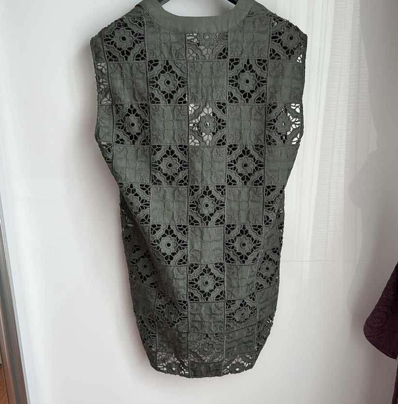 Zara haki  fistolu bluz etiketli - Görsel 4