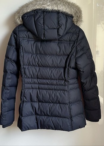 Tommy Hilfiger Lacivert Kürklü Kaz Tüyü Kadın Kışlık Mont - Görsel 4