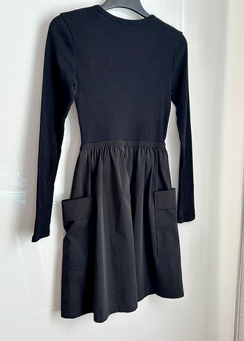 Zara Siyah Uzun Kollu Triko Elbise - Görsel 5