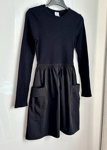 Zara Siyah Uzun Kollu Triko Elbise - Görsel 3