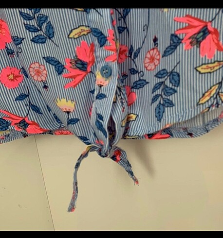 LCW Girl çiçekli yeni gömlek - Görsel 5