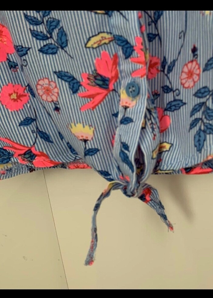 LCW Girl çiçekli yeni gömlek - Görsel 5