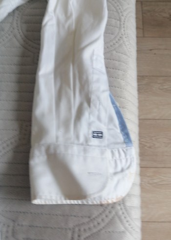 s/m Beden Düğmeli Beyaz Kısa Kollu Erkek Gömlek tomy hilfiger