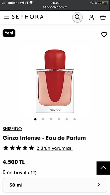  Beden Shiseido ginza intense