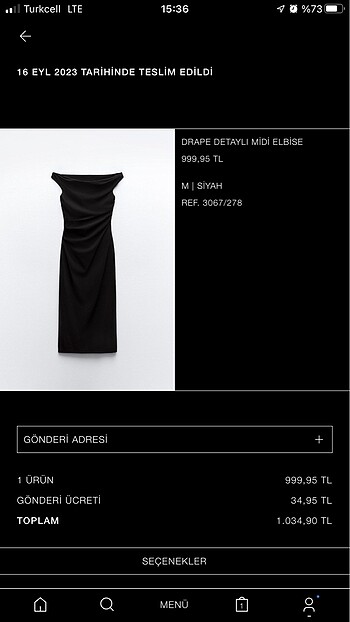 Zara Zara omzu açık elbise