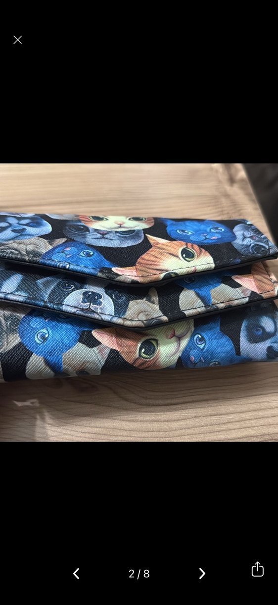Kedi Desenli Kadın Clutch Cüzdan - Görsel 2