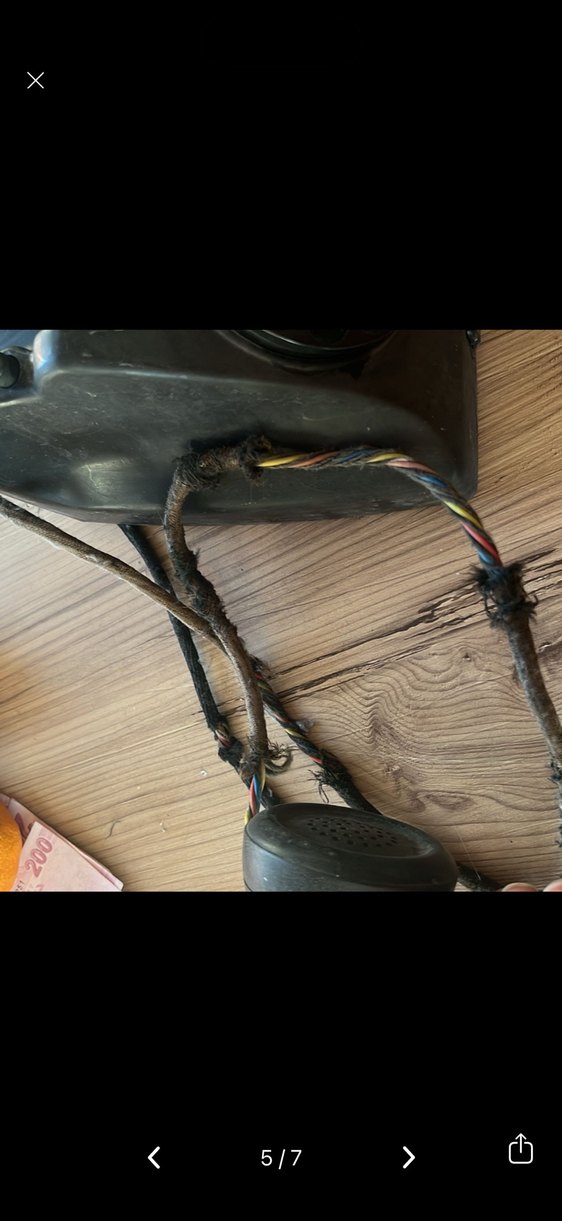 Siyah Döner Telefon antika - Görsel 5
