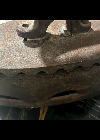 Izgaralı  Ahşap Saplı Antika Ütü - Görsel 6