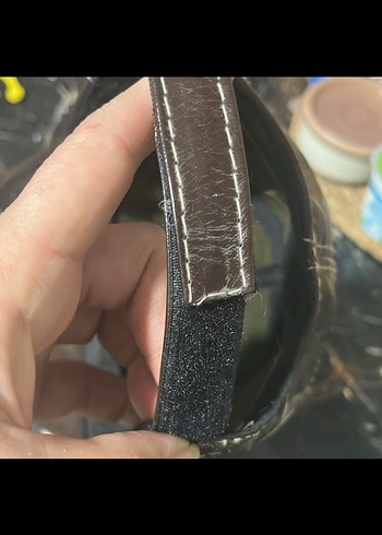 Kahverengi Deri erkek Şapka - Görsel 5