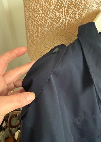 Düğmeli Lacivert Erkek Midi Mont - Görsel 6