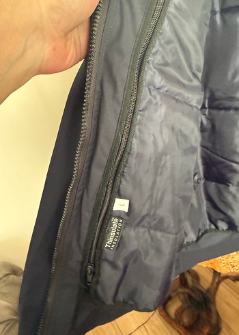 Düğmeli Lacivert Erkek Midi Mont - Görsel 4