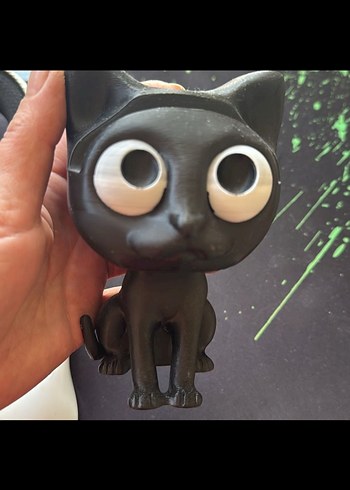 Siyah Kedi Figür Aksiyon gözlük tutucu - Görsel 2