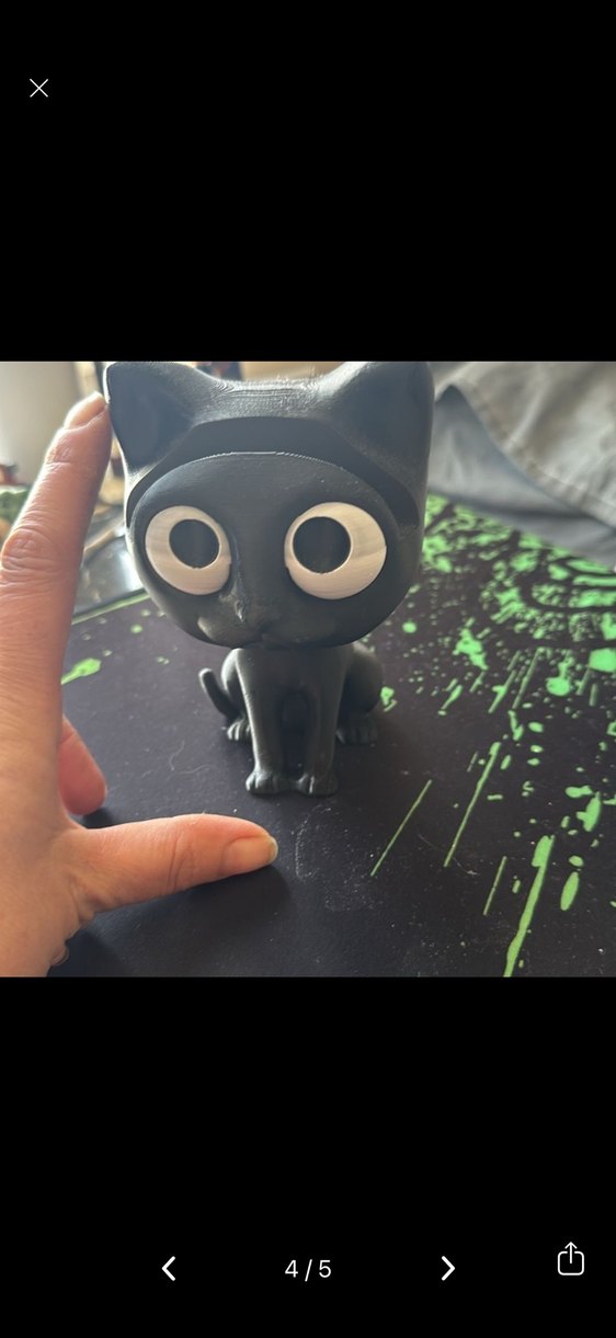 Siyah Kedi Figür Aksiyon gözlük tutucu - Görsel 4