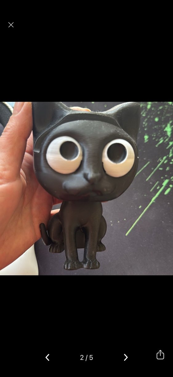 Siyah Kedi Figür Aksiyon gözlük tutucu - Görsel 2