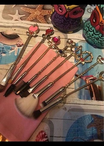 Pembe Makyaj Fırçası Seti - Görsel 2