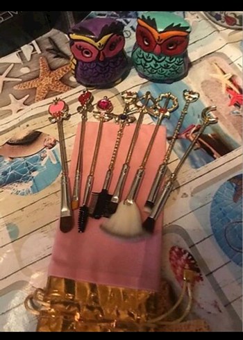Pembe Makyaj Fırçası Seti - Görsel 3
