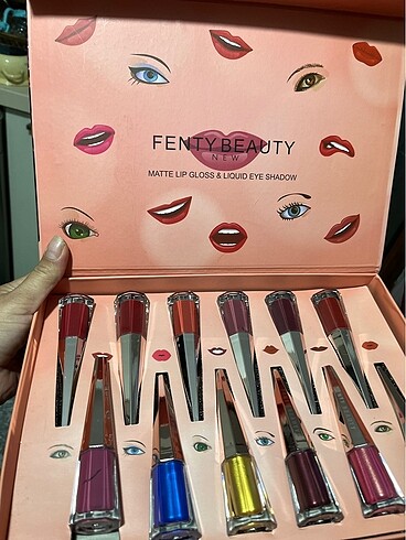 Beden çeşitli Renk Fenty Beauty ruj &far